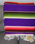 Serape Blanket - Mexican Made - Purple