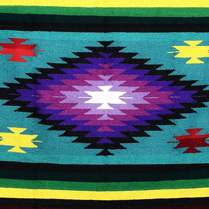 Diamond centre of Mexican saltillo blanket