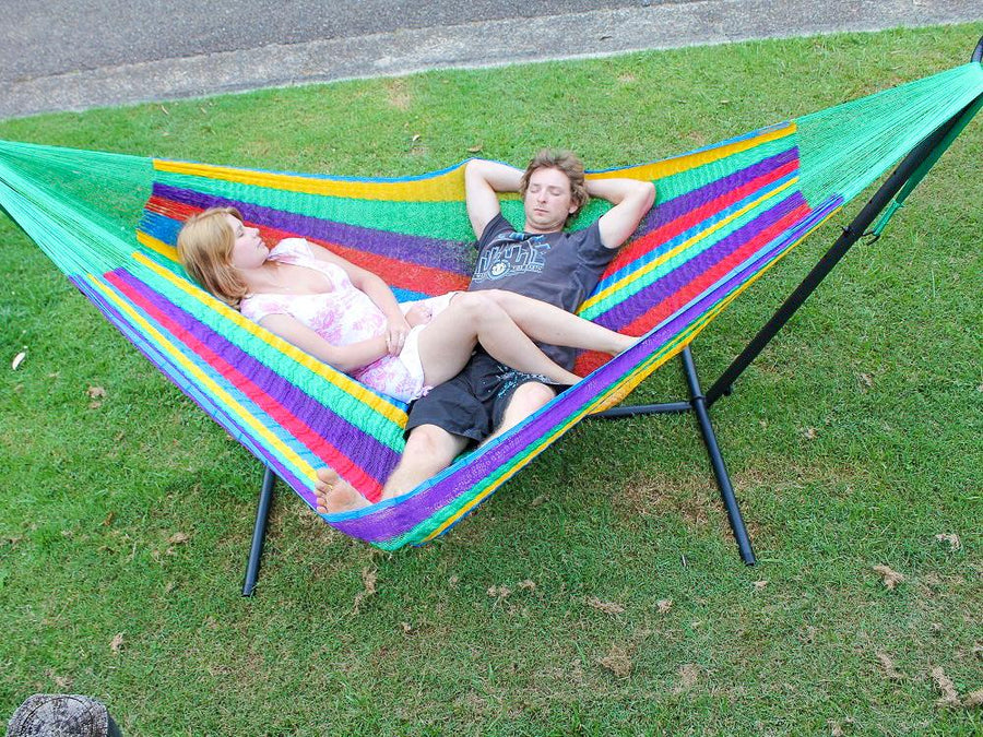 Free standing metal hammock stand