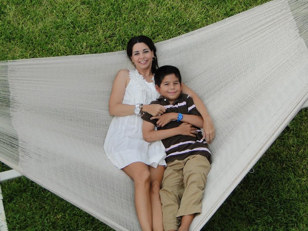 Woven cotton Mexican hammock