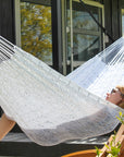 Polyester White Hammock - Mexican Fair Trade - Handwoven