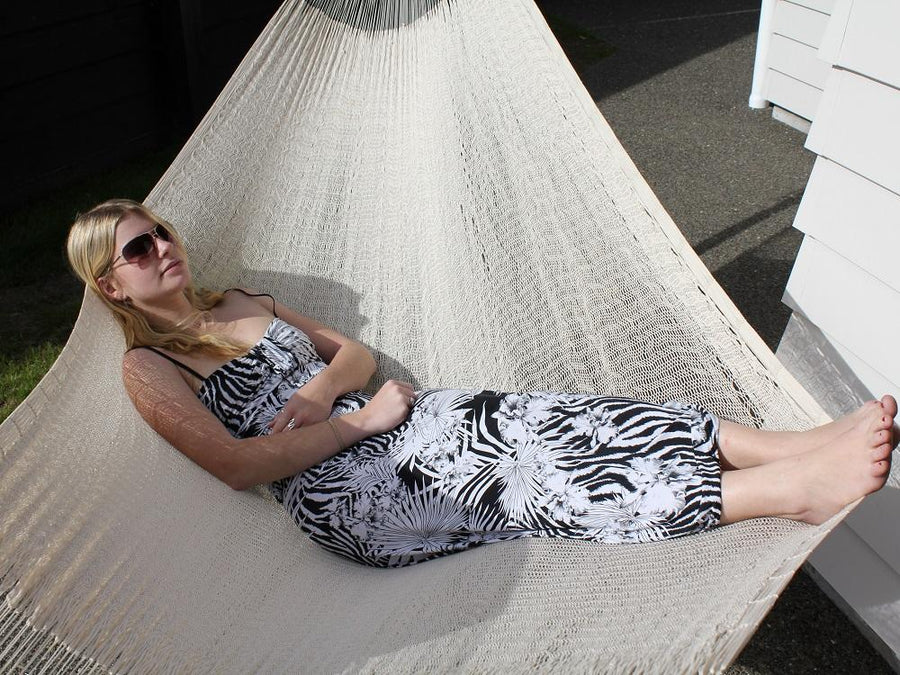 White Cotton Mexican Hammock