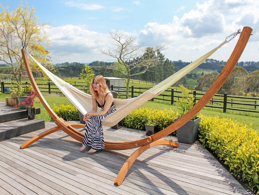 Wooden Arc Hammock Stand Mexican Hammock Store Free NZ Delivery