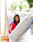 Thick cord woven outdoor cotton hammock
