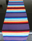 Mexican table runner - purple striped