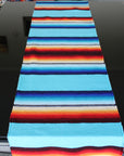 Mexican style aqua table runner