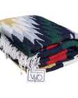Dark blue Mexican saltillo blanket