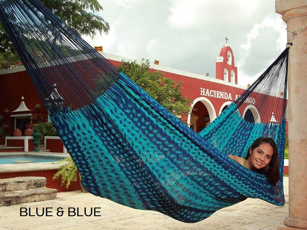 Two Tone Blue Mexican Hammock