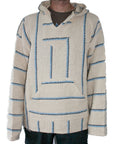 Baja Hoodie Mexican - Blue and White