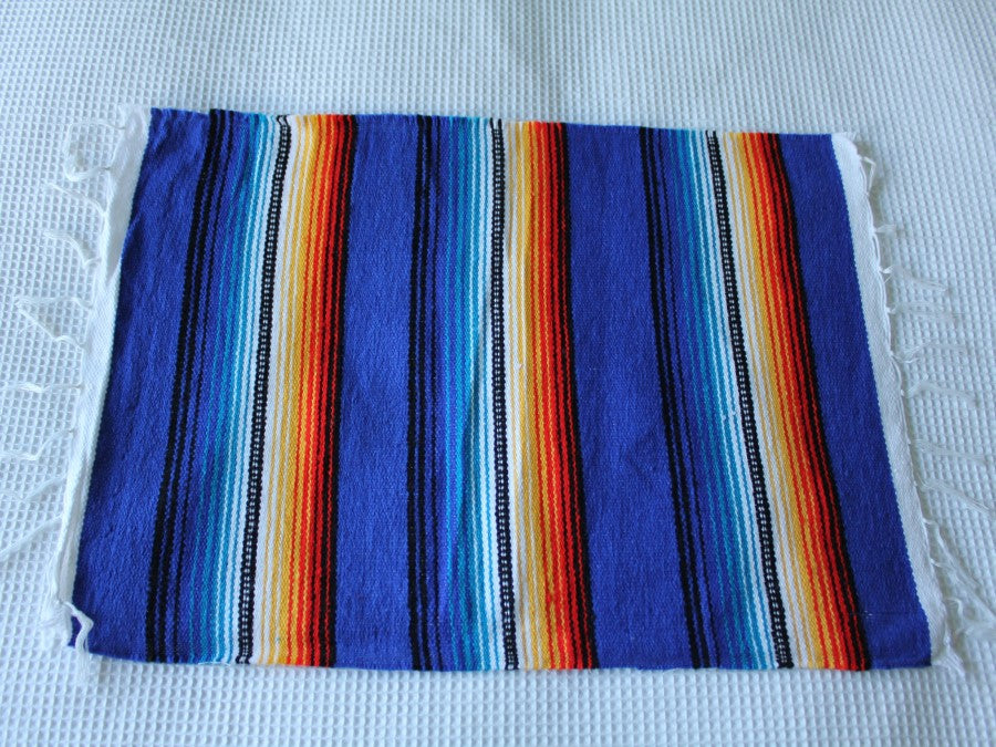 Sarape Place Mat Set - Blue