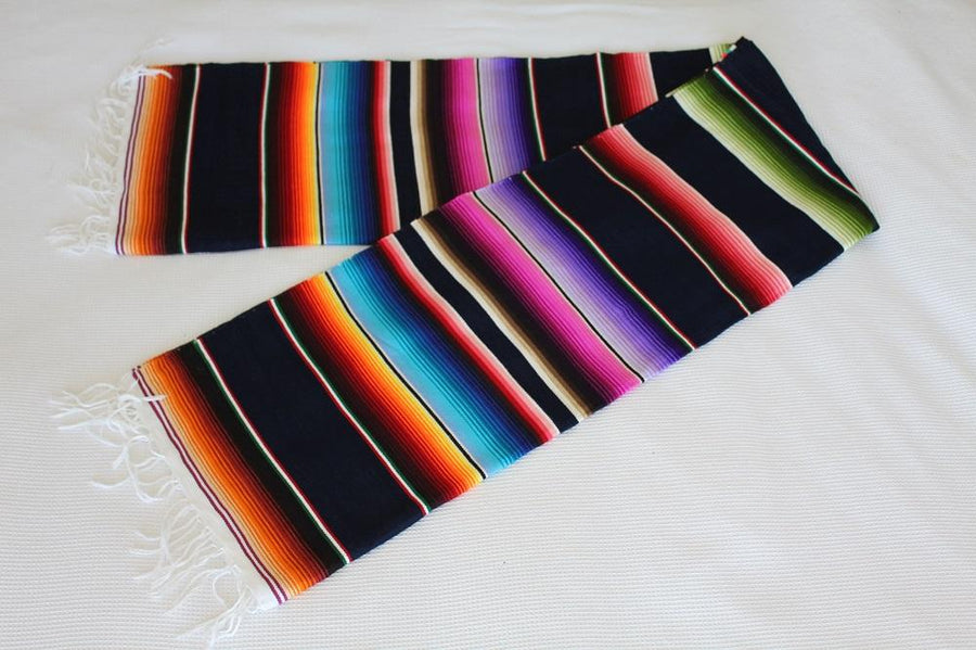 Deep dark blue Mexican blanket