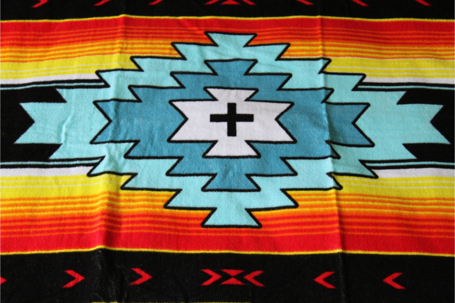 Colourful Mexican pattern towel