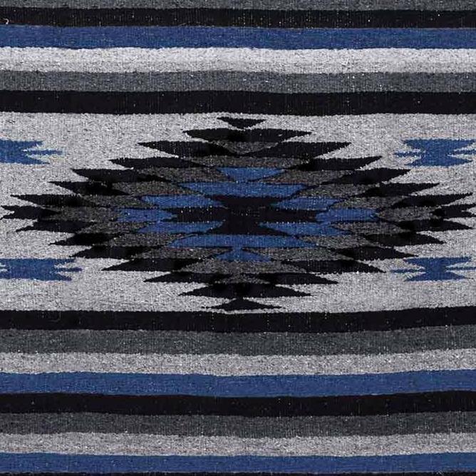 Diamond centered woven Mexican blanket