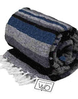 Rolled up Mexican blanket