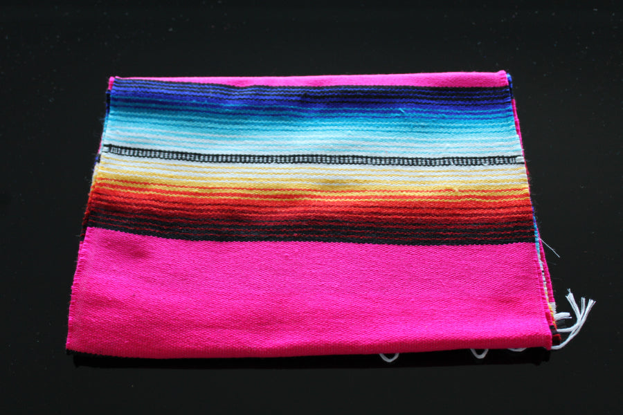 Pink sarape style table runner