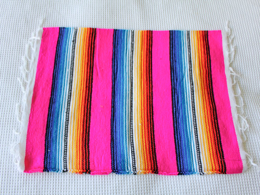Pink striped Mexican style placemats