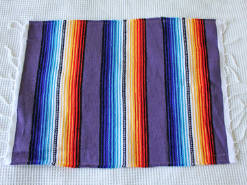 Purple sarape style blanket placemats
