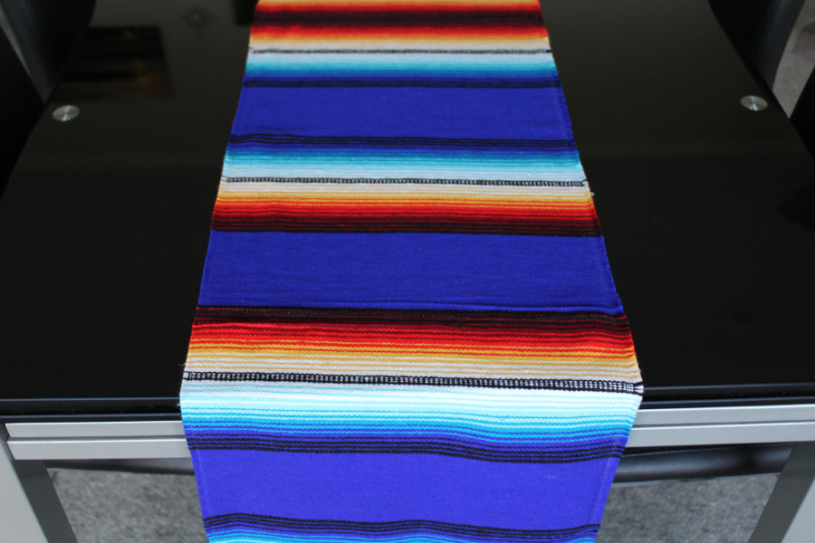 Striped Blue table runner