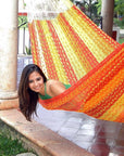 Tequila Sunrise Coloured Mexican Hammock
