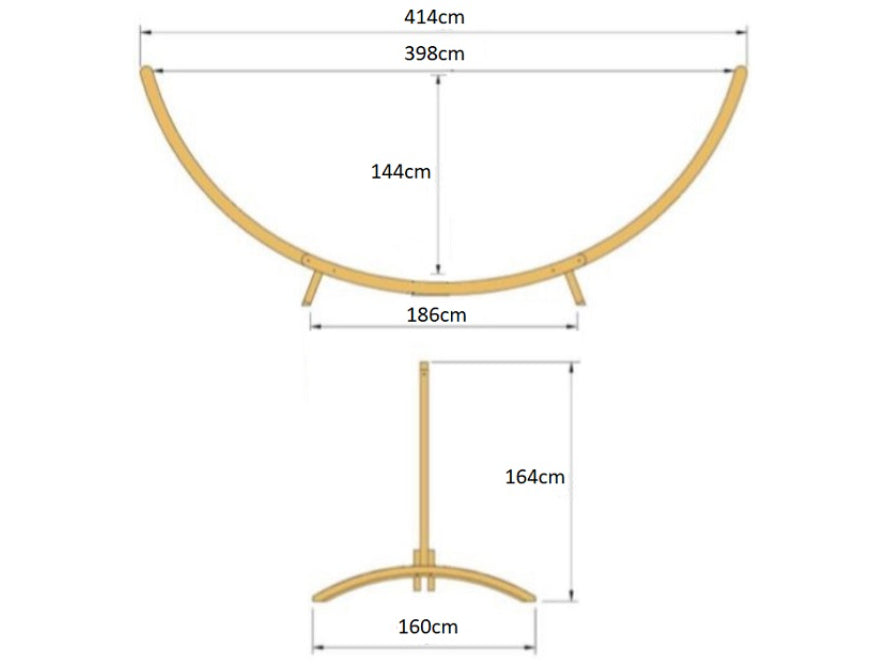 Wooden Arc Hammock Stand Dimensions